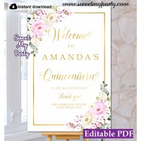 Quinceañera welcome sign,Quinceanera welcome sign,(135)